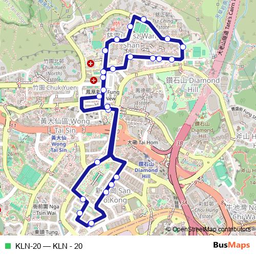 KLN-20 bus Line Map