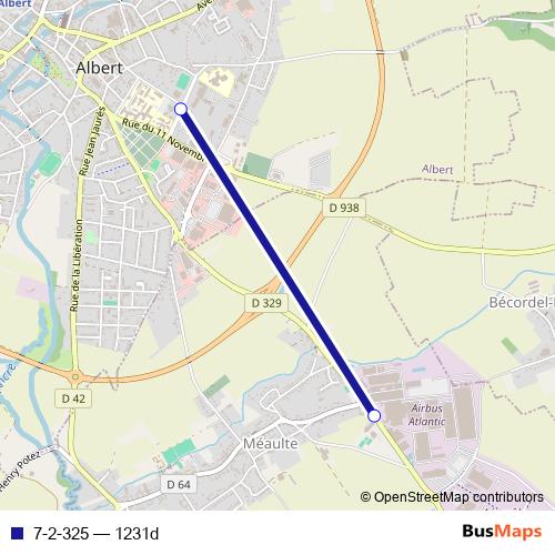 7-2-325 bus Line Map