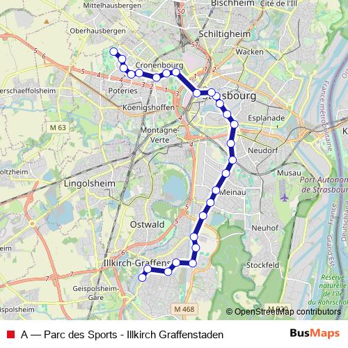 A tram Line Map