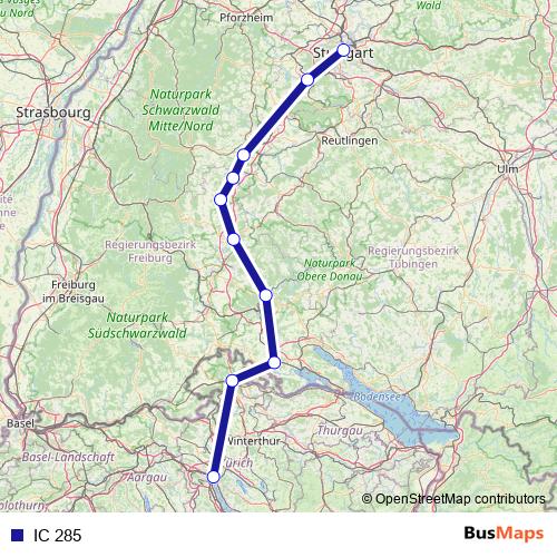 IC 285 rail Line Map