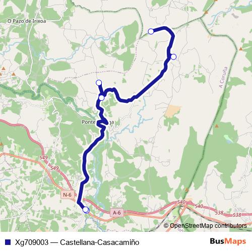 Xg709003 bus Line Map