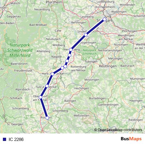 IC 2286 rail Line Map
