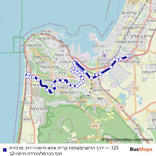 123 bus Line Map