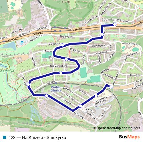 123 bus Line Map