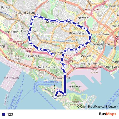 123 bus Line Map