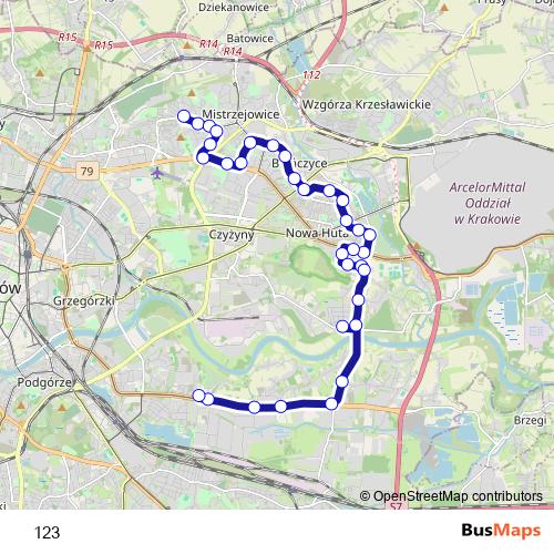 123 bus Line Map