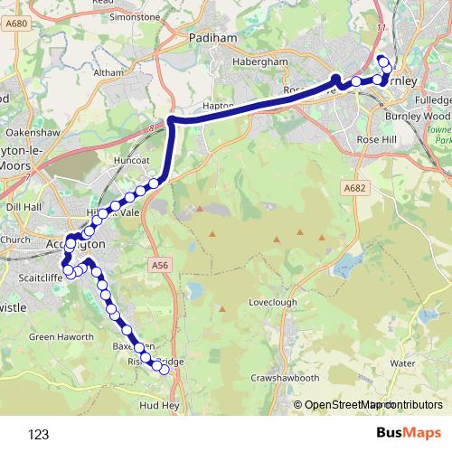 123 bus Line Map