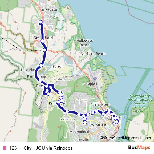 123 bus Line Map