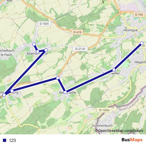 123 bus Line Map
