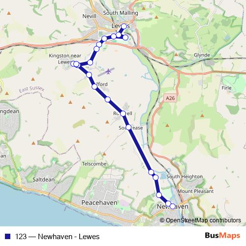 123 bus Line Map