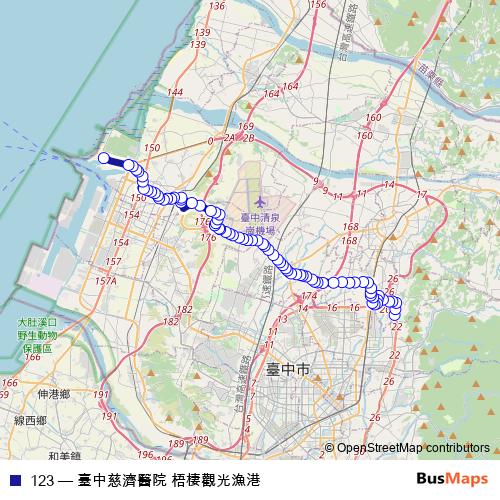 123 bus Line Map