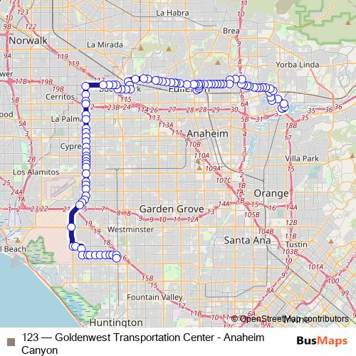 123 bus Line Map