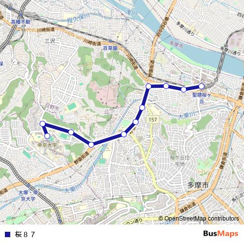 桜８７ bus Line Map