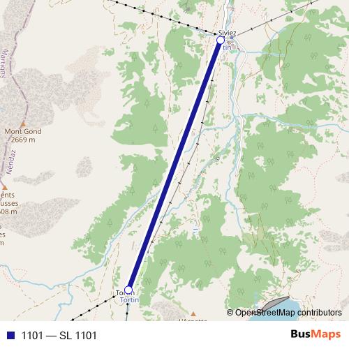 1101 cable-car Line Map