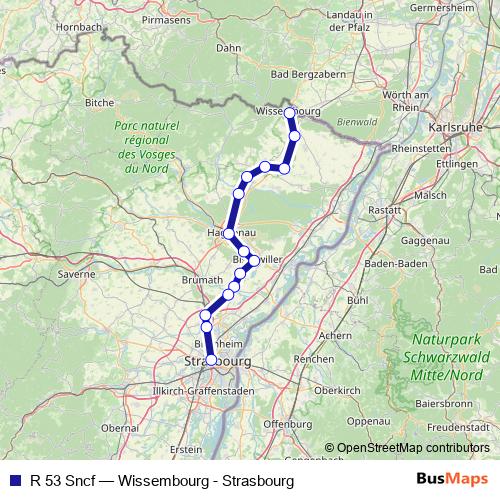 R 53 Sncf rail Line Map