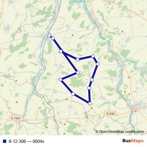 6-12-306 bus Line Map