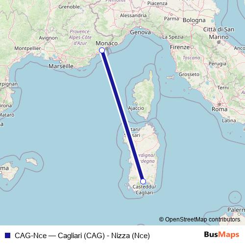 CAG-Nce air Line Map