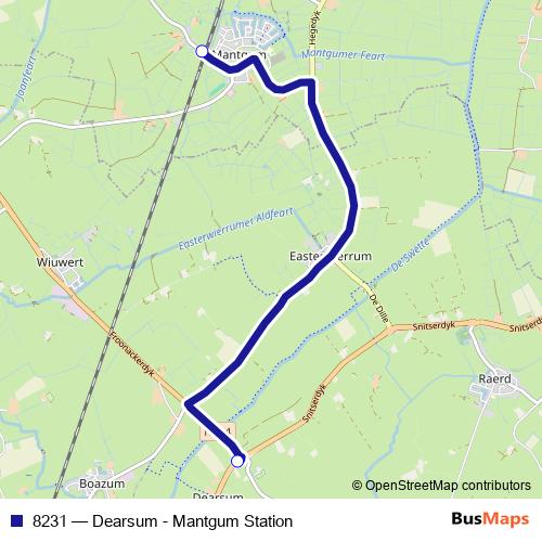 8231 bus Line Map