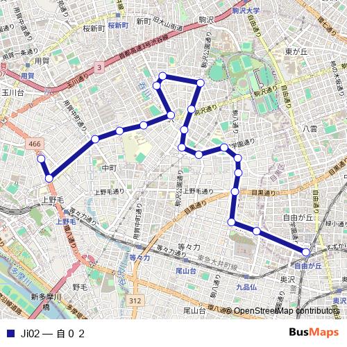Ji02 bus Line Map