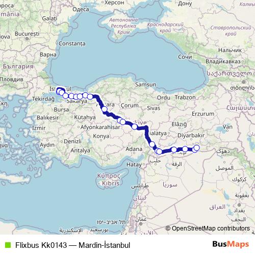 Flixbus Kk0143 bus Line Map