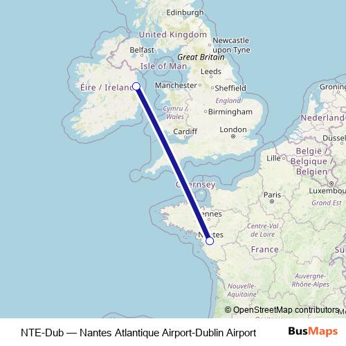 NTE-Dub bus Line Map
