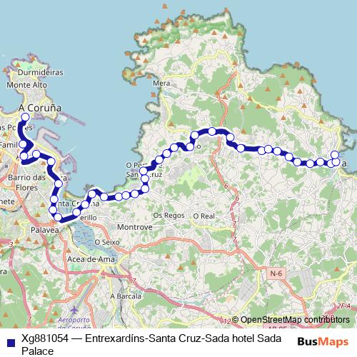 Xg881054 bus Line Map