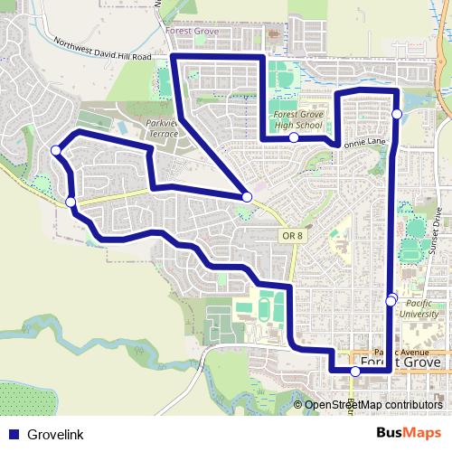 Grovelink bus Line Map