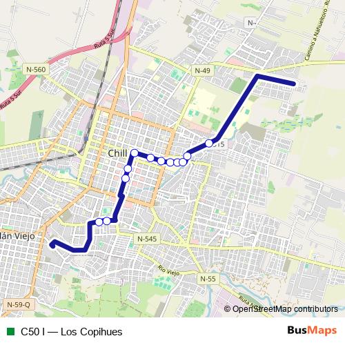 C50 I bus Line Map