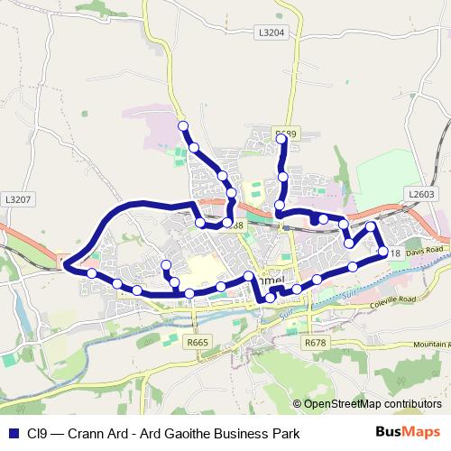Cl9 bus Line Map