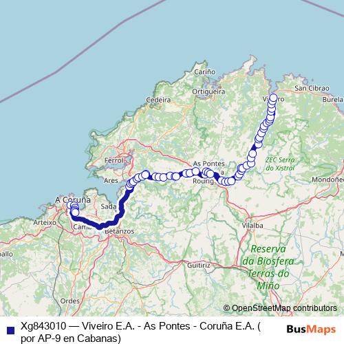 Xg843010 bus Line Map