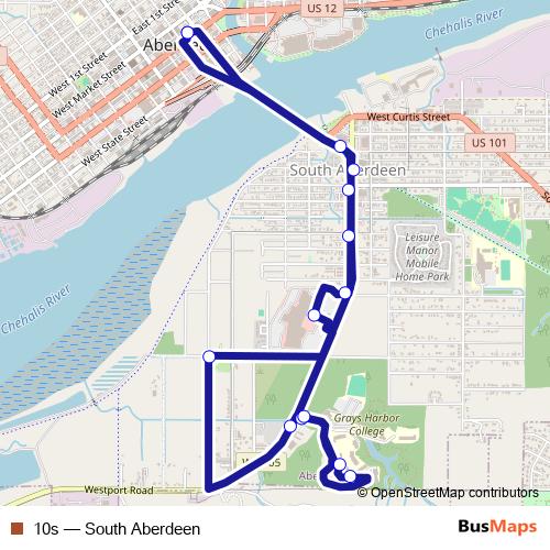 10s bus Line Map