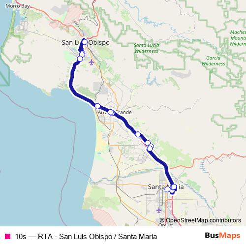 10s bus Line Map