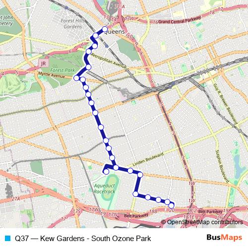 Q37 bus Line Map