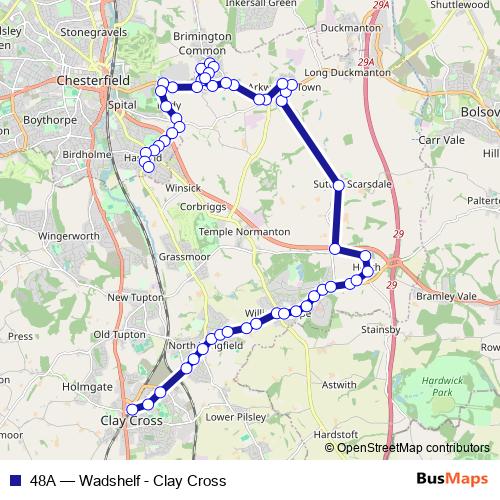48A bus Line Map
