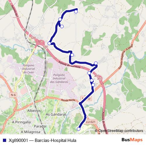 Xg890001 bus Line Map