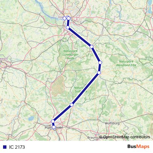 IC 2173 rail Line Map