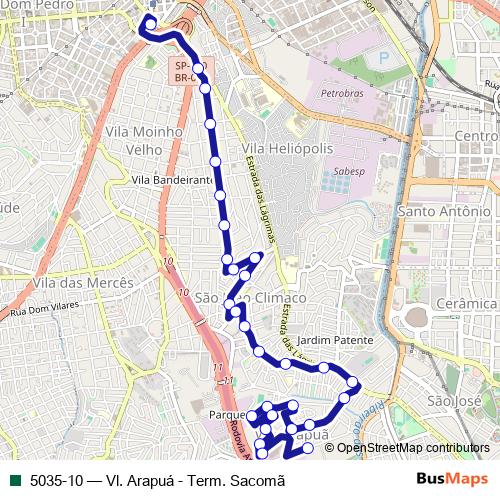 5035-10 bus Line Map