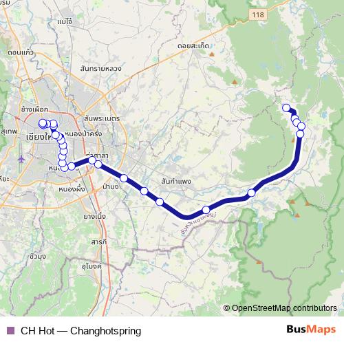 CH Hot bus Line Map