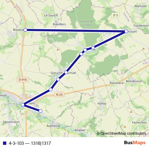 4-3-103 bus Line Map