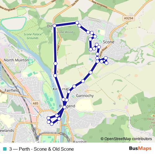 3 bus Line Map