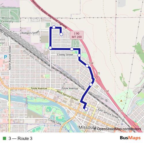 3 bus Line Map