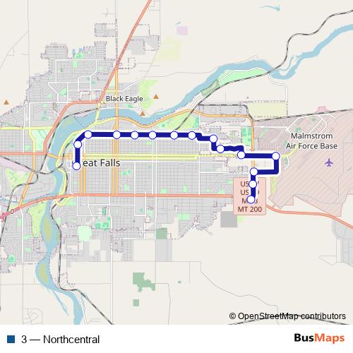 3 bus Line Map