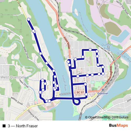 3 bus Line Map