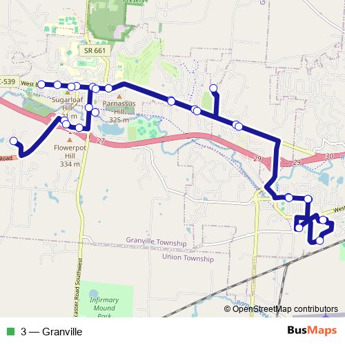3 bus Line Map