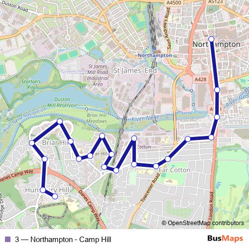 3 bus Line Map