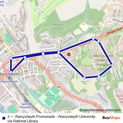 3 bus Line Map