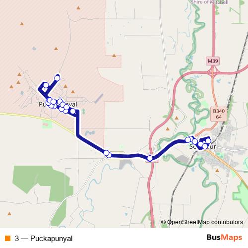 3 bus Line Map