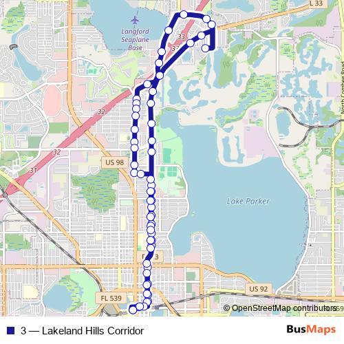 3 bus Line Map