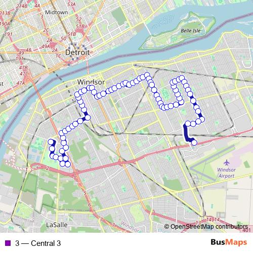 3 bus Line Map