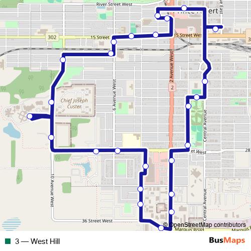 3 bus Line Map